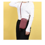 Designer Phone Pocket Mini Shoulder Bag for Women Two Layers Female Messenger Bag Pu Leather Ladies Small Crossbody Purs