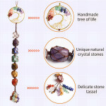 Tree of Life Chakra Wall Ornament Meditation Hanging Ornament Window Ornament for Home Decor