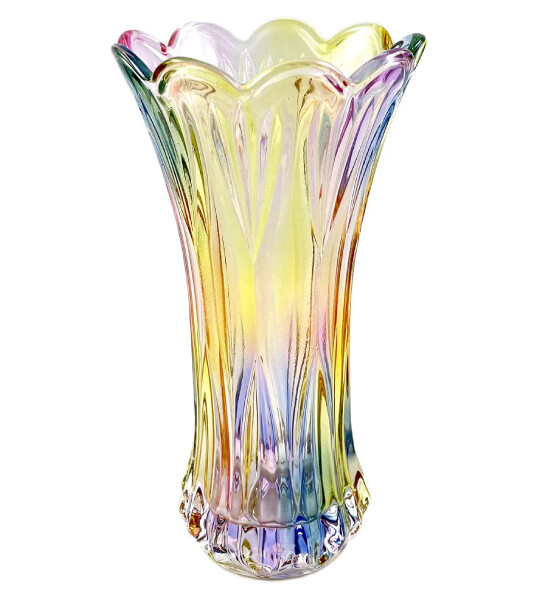 Crystal Glass Vase Colorful Flower Vase for Home Decoration