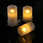 Antizer Flameless Candles Dripless Real Wax Pillars Realistic Dancing LED Flames