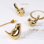 Small Animal Statues Style Gold Decorative Ornaments for Home Decor