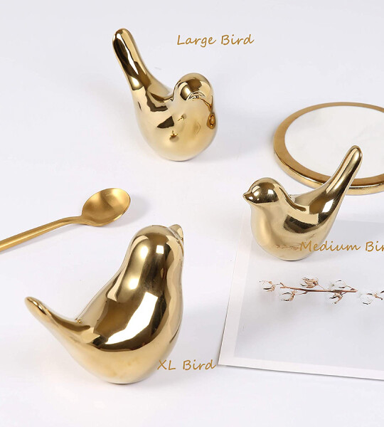 Small Animal Statues Style Gold Decorative Ornaments for Home Decor