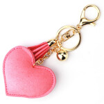 Heart Keychain Bling Gold Silver Plated Chain Keychain Bag Car Hanging Pendant Jewelry