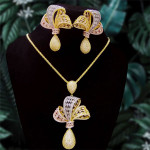 Full Zircon Dubai Bridal jewelry Set 2021