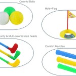 ORZIZRO Plastic Golf Clubs, Educational Golf Toys Sets for Toddlers Kids, Sturdy & Multi-Colored …