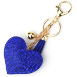 Heart Keychain Bling Gold Silver Plated Chain Keychain Bag Car Hanging Pendant Jewelry