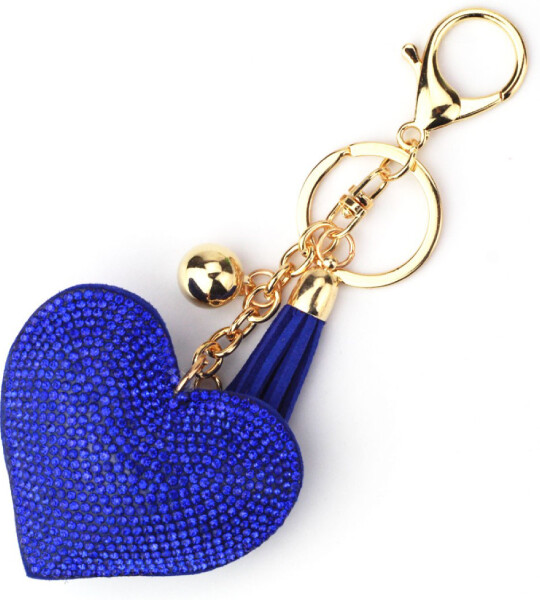 Heart Keychain Bling Gold Silver Plated Chain Keychain Bag Car Hanging Pendant Jewelry