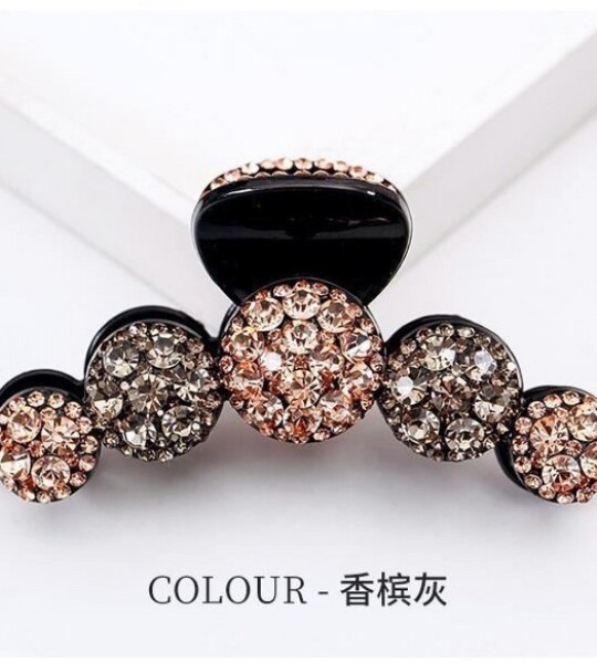 Women Big Rhinestone Hair Claws Crab Hairpins Crystal Hair Clips Barrettes Ponytail Ornaments Hairgrip Girls Hair Access