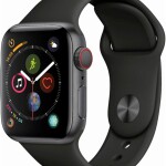 Apple Watch Series 4 (GPS + Cellular, 40MM) - Space Gray Aluminum Case with Black Sport Band (Renewed)