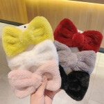 Soft Plush Fur Big Bowknot Hair Clips for Girls Kids Elegant Solid Rabbit Hairpins Hairgrips Barrettes Party Hair Access
