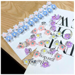 10Pcsset Small Flower Buckle Hair Claw Clamp Hairpins for Women Girls Fashion DIY Hair Styles Holder Hair Clip Hair Acce