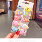 10 PcsSet Cute Cartoon Unicorn Hair Clips Girls Kids Lovely Ice Cream Hairpins Headband Barrettes Fashion Hair Accessori