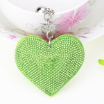 Heart Keychain Bling Gold Silver Plated Chain Keychain Bag Car Hanging Pendant Jewelry