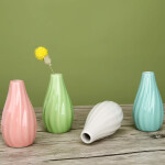 Small Ceramic Flower Vase Set for Home Decor Living Room, OfficeTable and Wedding