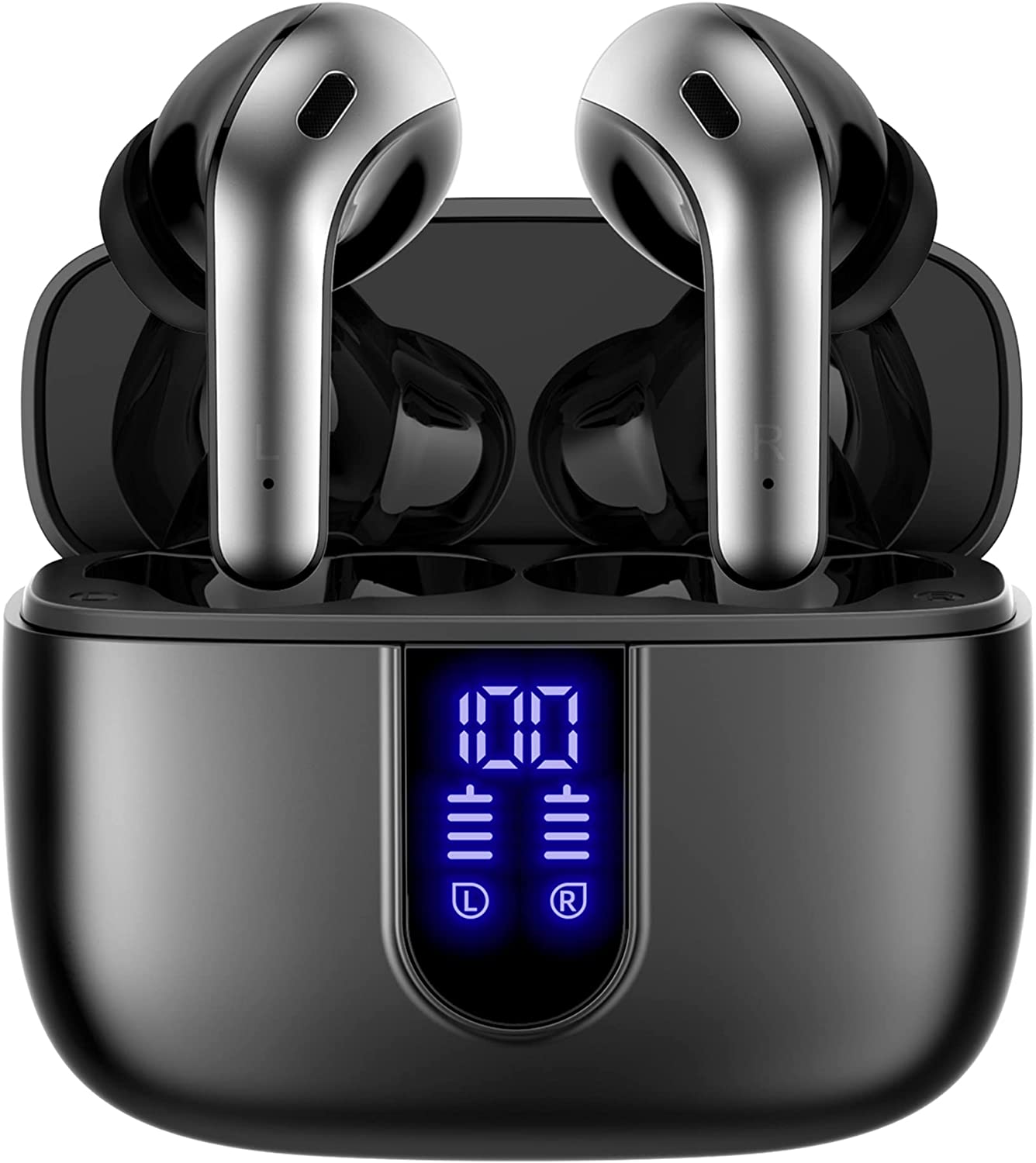 TAGRY Bluetooth Headphones True Wireless Earbuds 60H Playback LED Power Display Earphones with Wireless in Waterproof