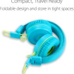 Kids Headphones-noot products K22 Foldable Stereo Tangle-Free 5ft Long cord 3.5mm Jack Plug in Wired On-Ear Headset .