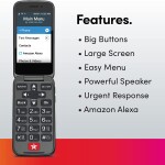 Jitterbug Flip2 Cell Phone for Seniors Red