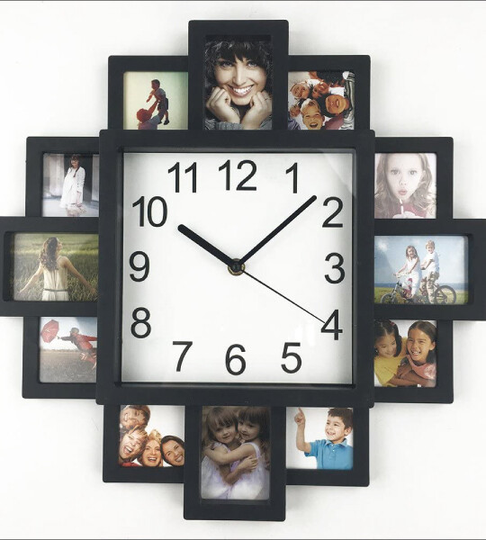 Frame Clock Time Like  Wall Clock  Photo Frame Clock For Home Decor Make Your Own Multi Photo Clock