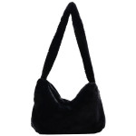 INS Fashion Plush Soft Crossbody Bags Small Underarm Shoulder Fluffy Lady Shoulder Handbags Female Simple Totes for Women