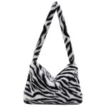 INS Fashion Plush Soft Crossbody Bags Small Underarm Shoulder Fluffy Lady Shoulder Handbags Female Simple Totes for Women