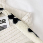 INS Fashion Plush Soft Crossbody Bags Small Underarm Shoulder Fluffy Lady Shoulder Handbags Female Simple Totes for Women