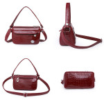 Fashion Stone Pattern Glossy Pu Leanther Shoudler Bags for Women 2021 Elegant Small Crossbody Bag New Ladies Purses and