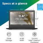 Lenovo IdeaPad 3 11 Chromebook 11.6" Laptop, 11.6" HD (1366 x 768) Display, Intel Celeron N4020 Processor, 4GB LPDDR4 RA