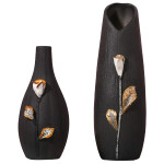 Black Ceramic Vases Sets Flower Vase Sets for Home Decoration