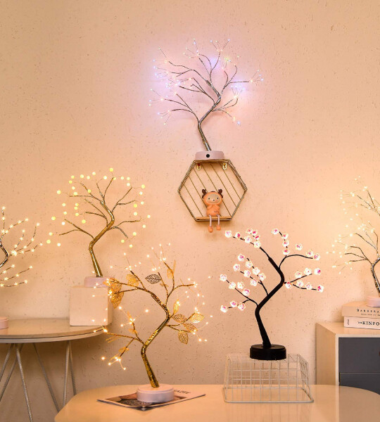 Firefly Bonsai Tree Light Artificial Fairy Spirit Tree Lamp For Home Decor