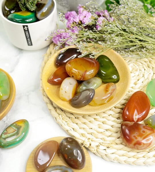Decorative Pebbles Rocks Polished Natural Stones for Plants Home