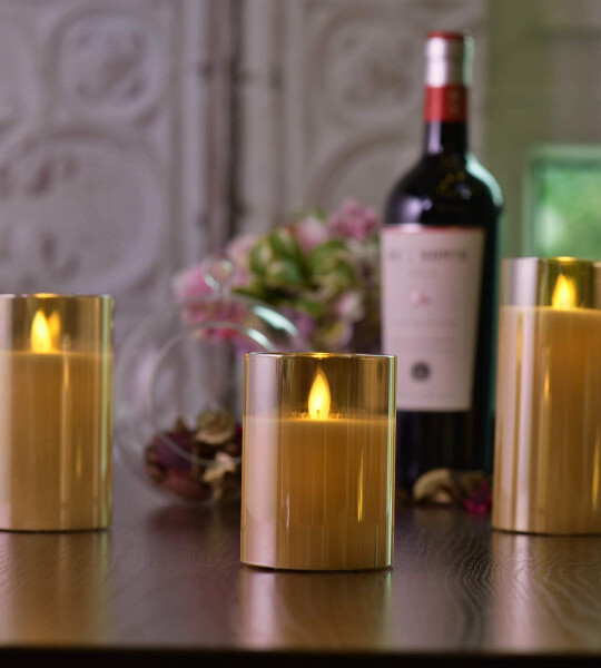 Flameless Battery Operated Flickering Candles Pillar for Home  Decor