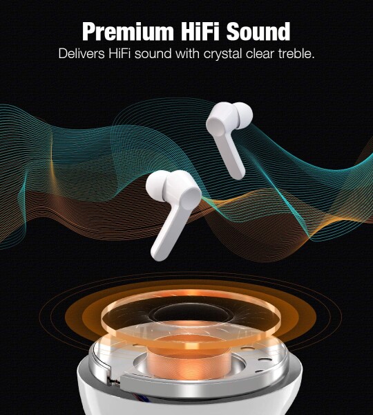 Wireless Earbuds, Bluetooth 5.0 Earbuds Hi-Fi Stereo Headphones 30H Playtime True Wireless Earbuds IPX6 Waterproof