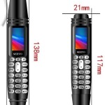 Mini Cell Phone Pen Style Bluetooth Dialer 0.96" Tiny Screen Mobile Phone Support GSM Dual SIM Card with Camera Voice Re