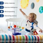 Solar System for Kids Kit – Motorized Solar System Model with Sun, Rotating Planets, Planet Projector – Easy-Assembly So