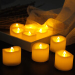 Flameless Candles, Realistic Flickering Votive Candle Tea Light Battery Operated For Home Decor