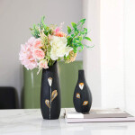 Black Ceramic Vases Sets Flower Vase Sets for Home Decoration