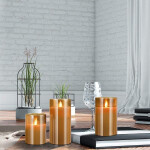 Flameless Battery Operated Flickering Candles Pillar for Home  Decor