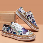 New Women Casual Floral Printed Shoes