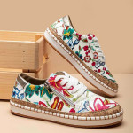 New Women Casual Floral Printed Shoes