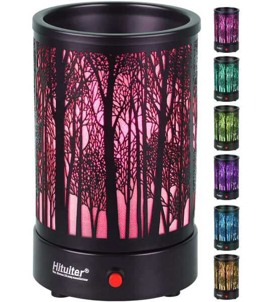 Scented with 7 Colors LED Lighting Oil lamp  Burner Candle Melt for Fragrance Home Décor