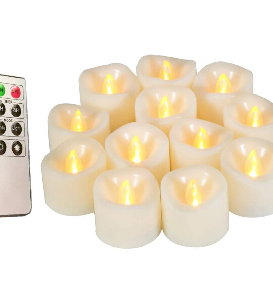 Flameless Candles, Realistic Flickering Votive Candle Tea Light Battery Operated For Home Decor