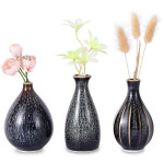 Small Ceramic Vase Set Decorative Modern Floral Vase for Home Decor