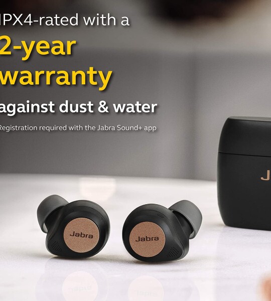 Jabra Elite 85t True Wireless Bluetooth Earbuds, Copper Black – Advanced Noise-Cancelling Earbuds with Superior Sound