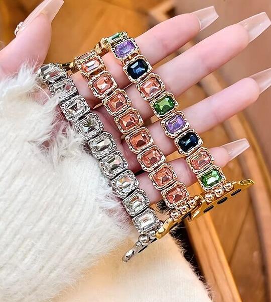 Elasticity Diamond Band for iWatch Ultra 10 9 8 7 6 5 SE 4 – Metal Women Strap for Apple Watch 38mm 40mm 41mm 42mm 45mm 46mm 49mm.