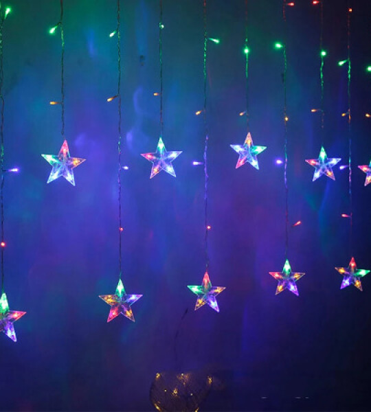 LED Deer Star Moon Curtain Light 220V 110V Christmas Garland String Fairy Lights Outdoor For Home Wedding Party New Year