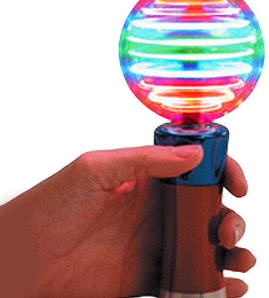 ArtCreativity 7.5 Inch Light Up Magic Ball Toy Wand for Kids - Flashing LED Wand for Boys and Girls - Thrilling Spinnin