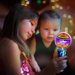 ArtCreativity 7.5 Inch Light Up Magic Ball Toy Wand for Kids - Flashing LED Wand for Boys and Girls - Thrilling Spinnin