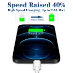 [Apple MFi Certified] iPhone Charger, Veetone 2 Pack USB Power Wall Fast Charger Travel Plug with Lightning to USB.