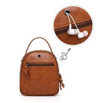 Vintage Soft Leather Shoulder Bags for Women Large Capacity Female Handbag Double Compartment Crossbody Bags Lady Small