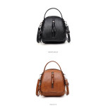 Vintage Soft Leather Shoulder Bags for Women Large Capacity Female Handbag Double Compartment Crossbody Bags Lady Small